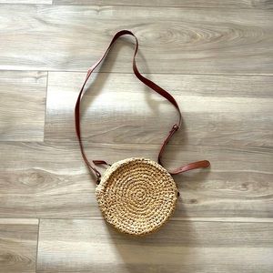 American Eagle Outfitters Round Straw Crossbody Bag